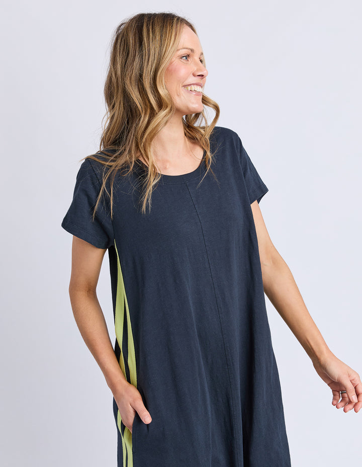 Foxwood | Recovery Dress - Navy and Neon Lemon