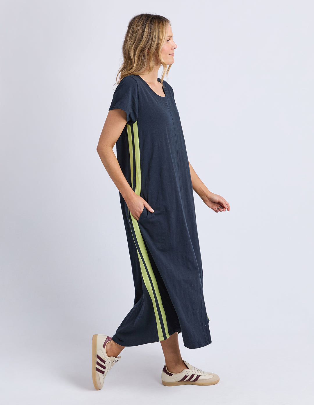 Foxwood | Recovery Dress - Navy and Neon Lemon