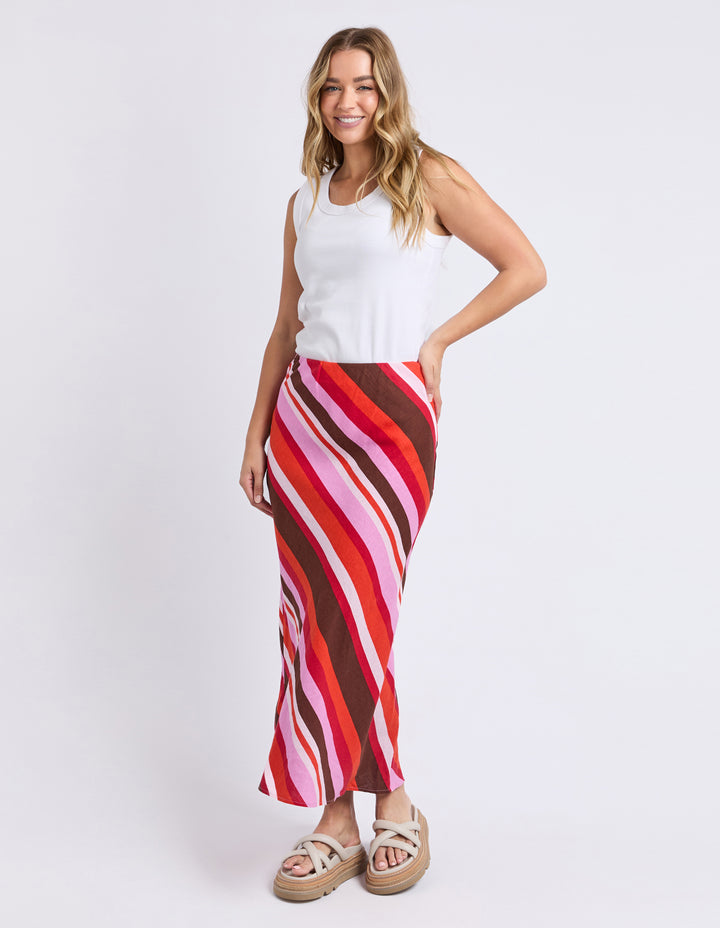 Foxwood | Guava Stripe Skirt