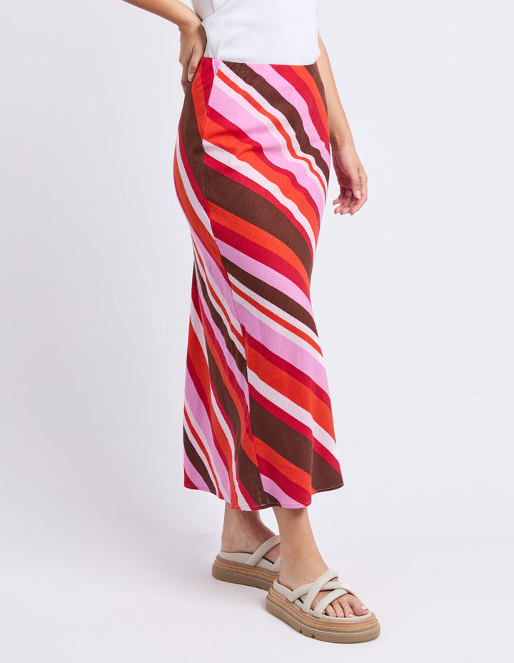 Foxwood | Guava Stripe Skirt