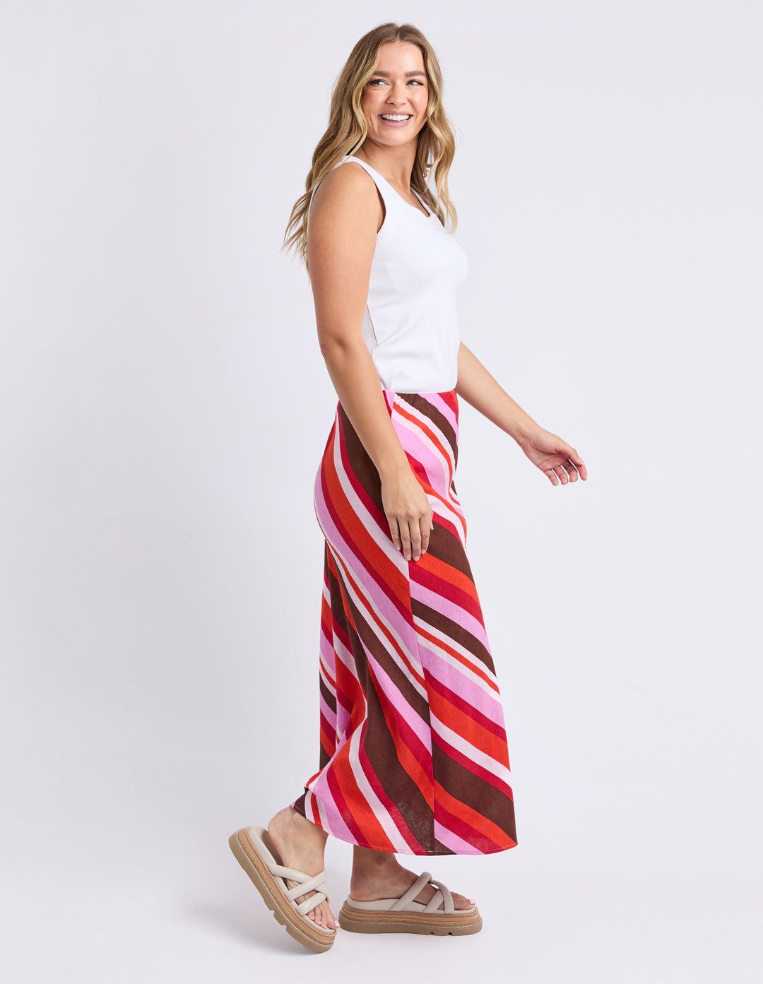 Foxwood | Guava Stripe Skirt