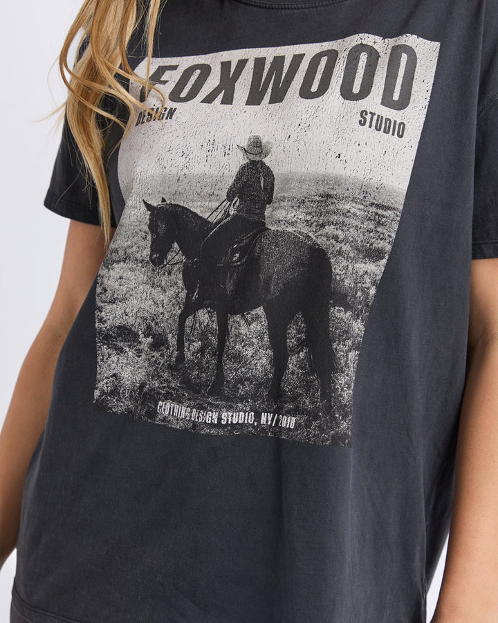 Foxwood | Rodeo Tee - Washed Black