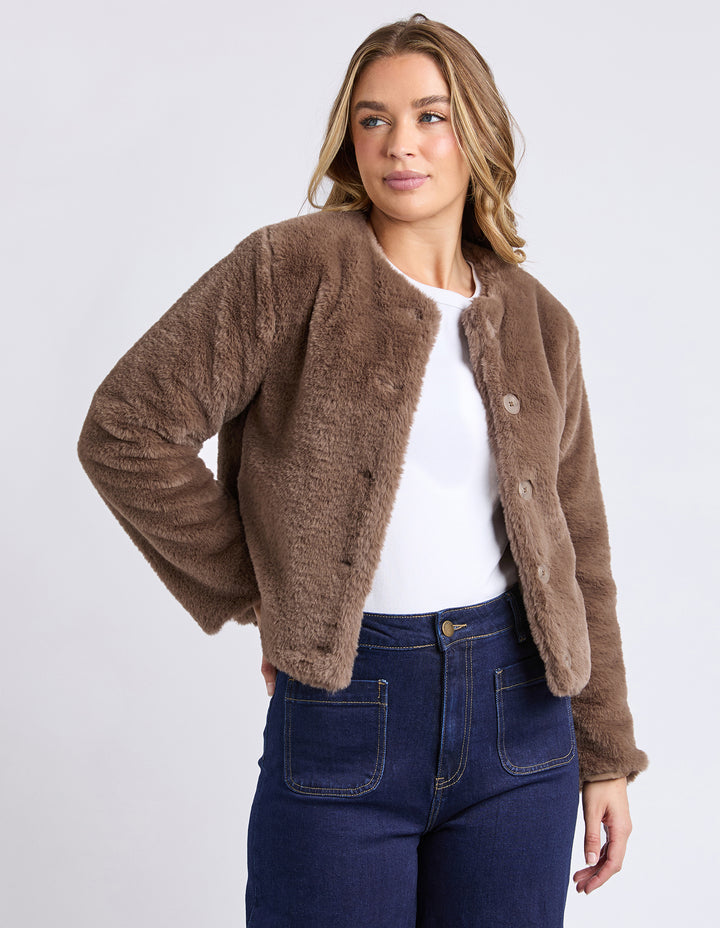 Foxwood | Sofia Fur Jacket - Mocha