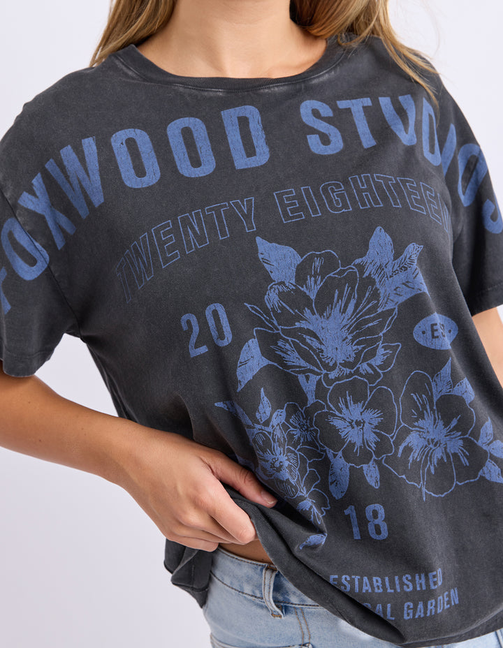 Botanical Garden Tee - Washed  Black