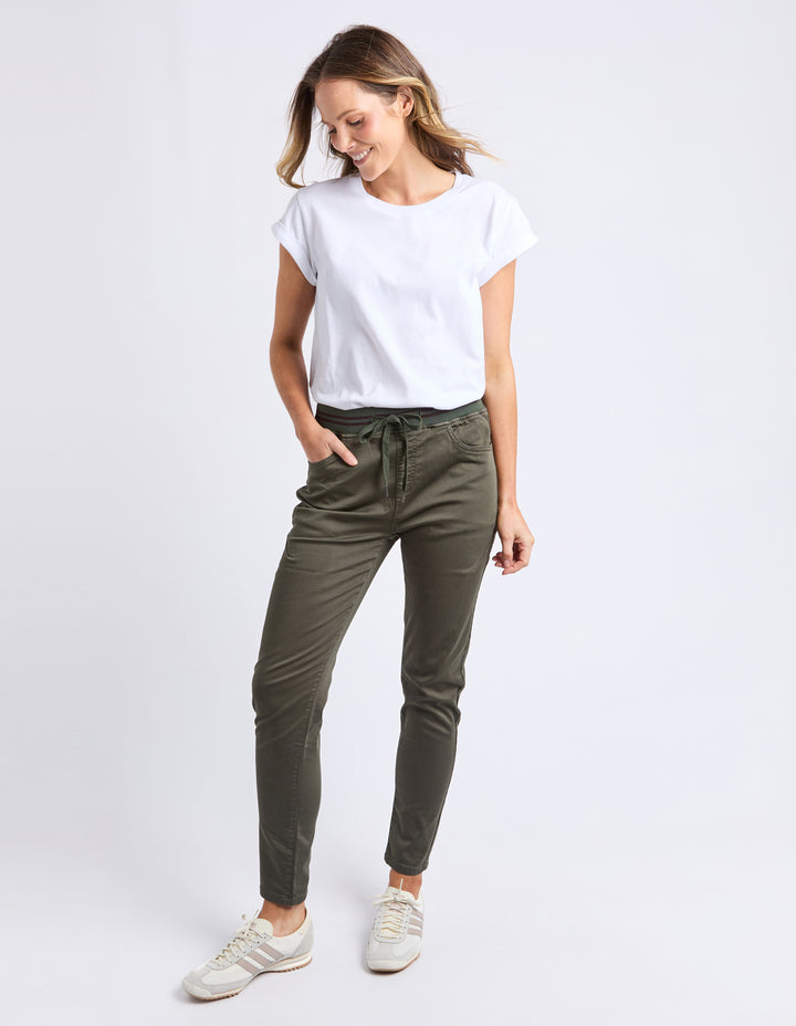 Foxwood | Sylvia Jogger- Dark Khaki