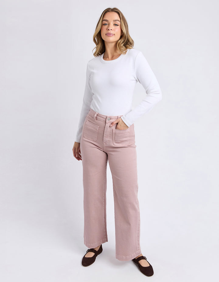 Foxwood | Sarah Wide Leg Jean - Woodrose
