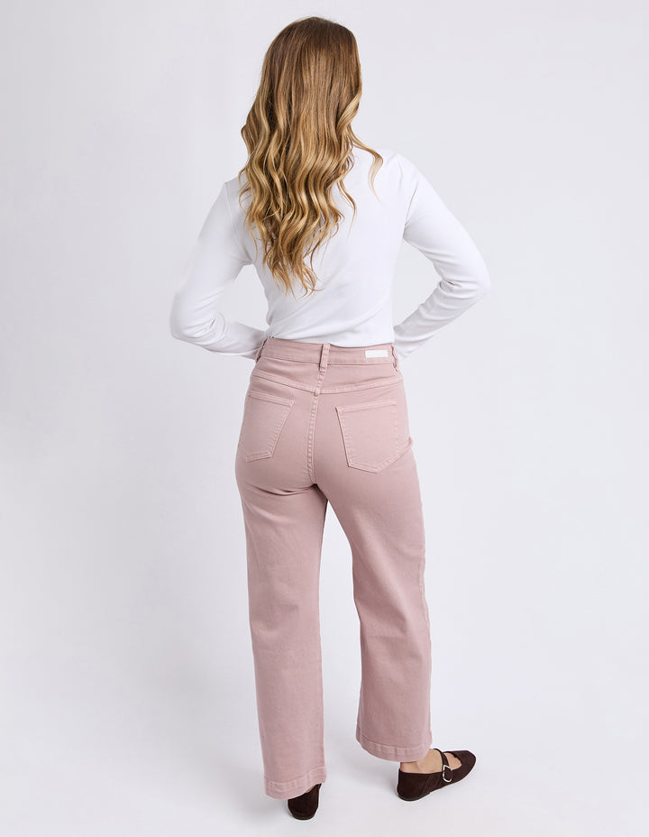 Foxwood | Sarah Wide Leg Jean - Woodrose