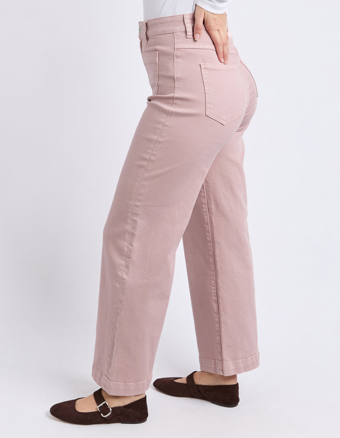 Foxwood | Sarah Wide Leg Jean - Woodrose