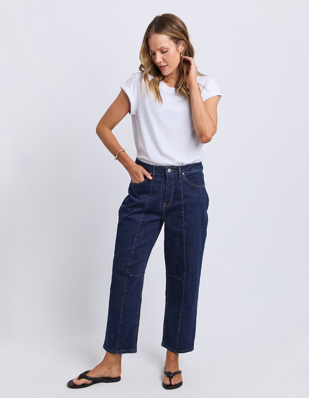 Foxwood | Ambrose Barrel Jean - Indogo Denim