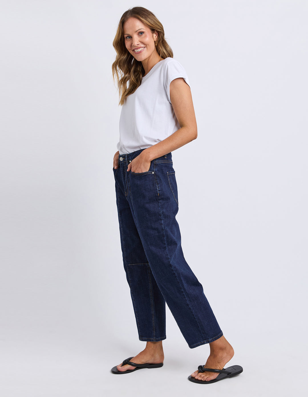 Foxwood | Ambrose Barrel Jean - Indogo Denim