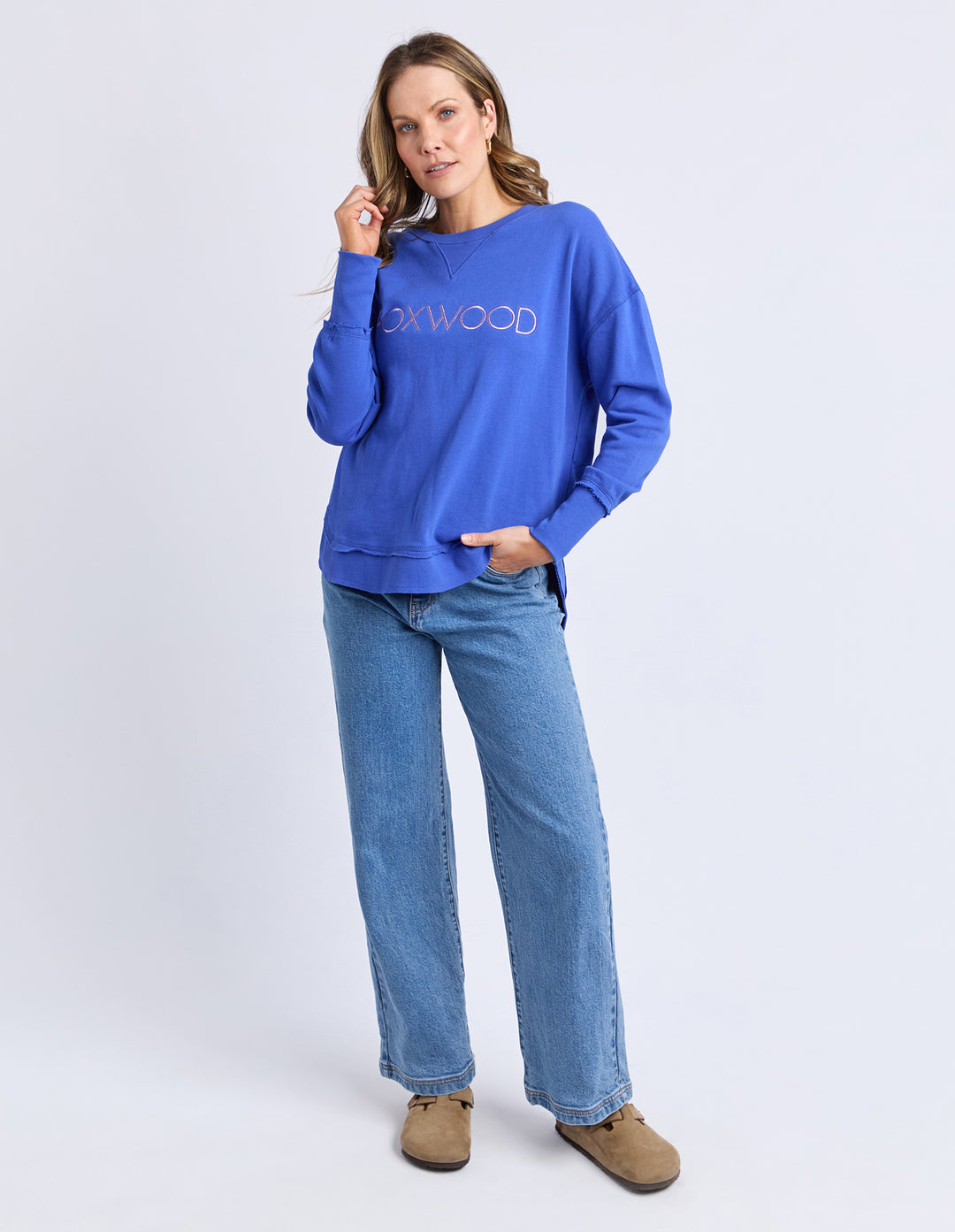 Foxwood | Simplified Metallic Crew - Blue