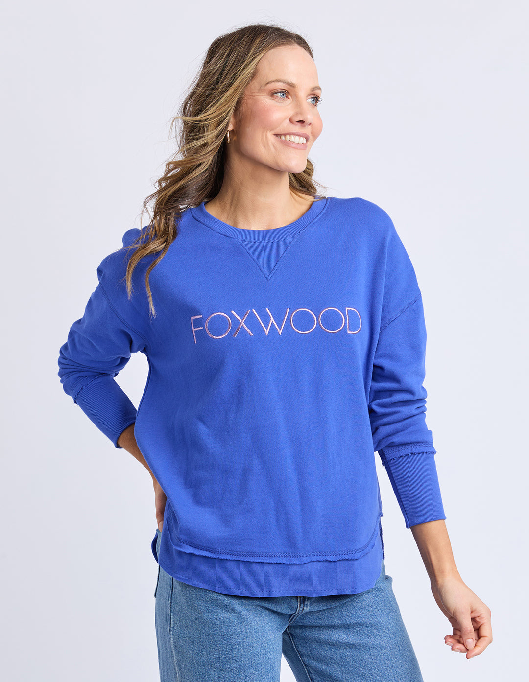 Foxwood | Simplified Metallic Crew - Blue