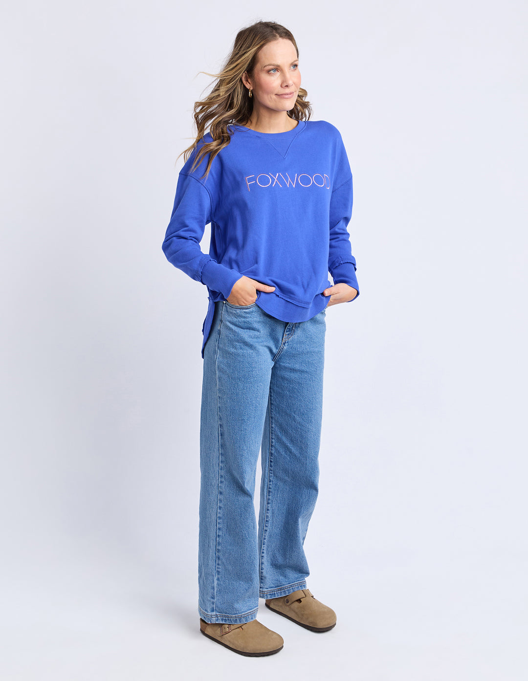 Foxwood | Simplified Metallic Crew - Blue