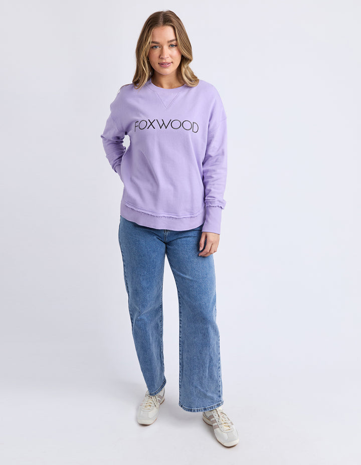 Foxwood | Simplifed Metallic Crew - Lavender