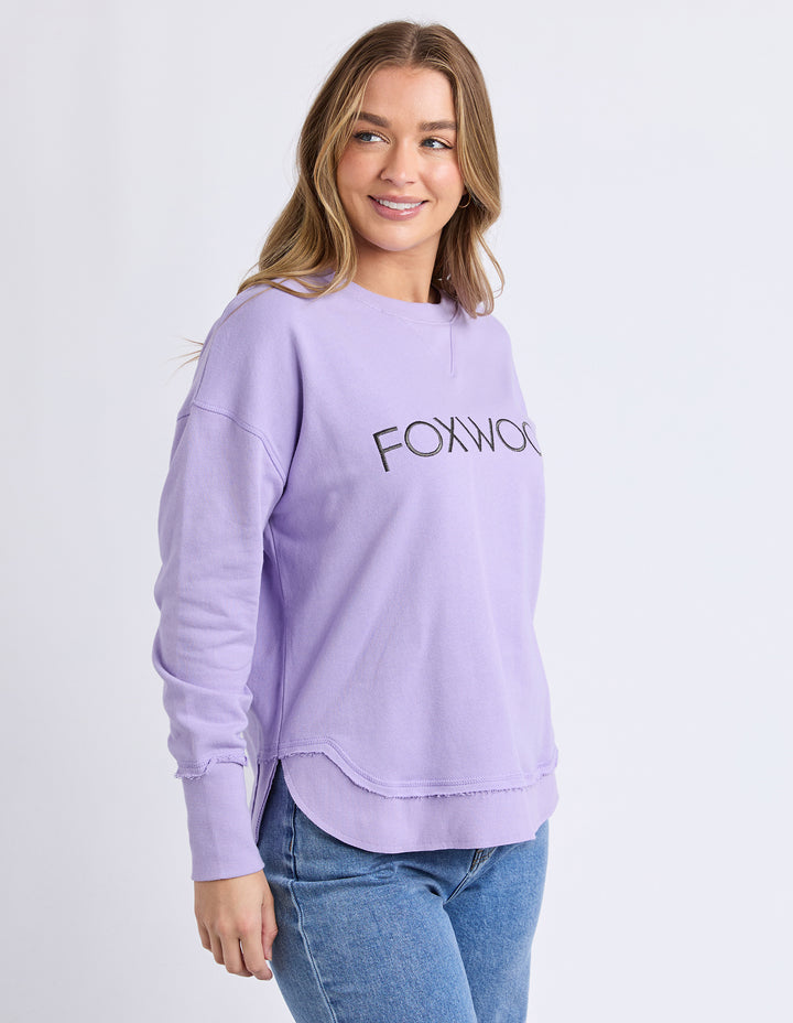 Foxwood | Simplifed Metallic Crew - Lavender