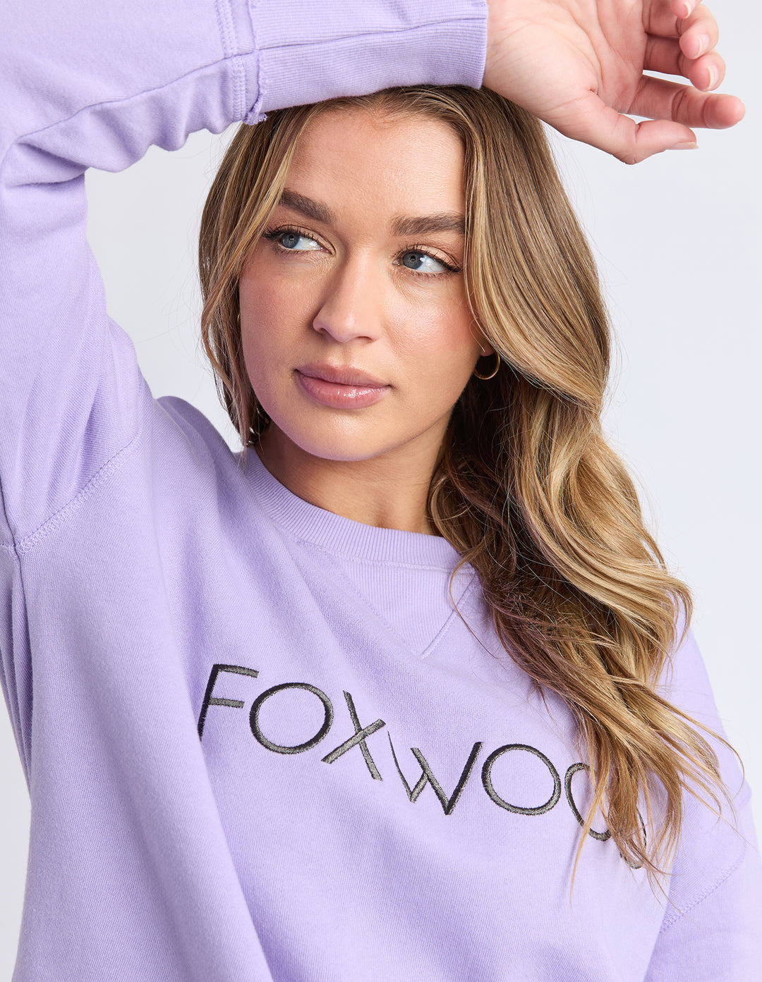 Foxwood | Simplifed Metallic Crew - Lavender