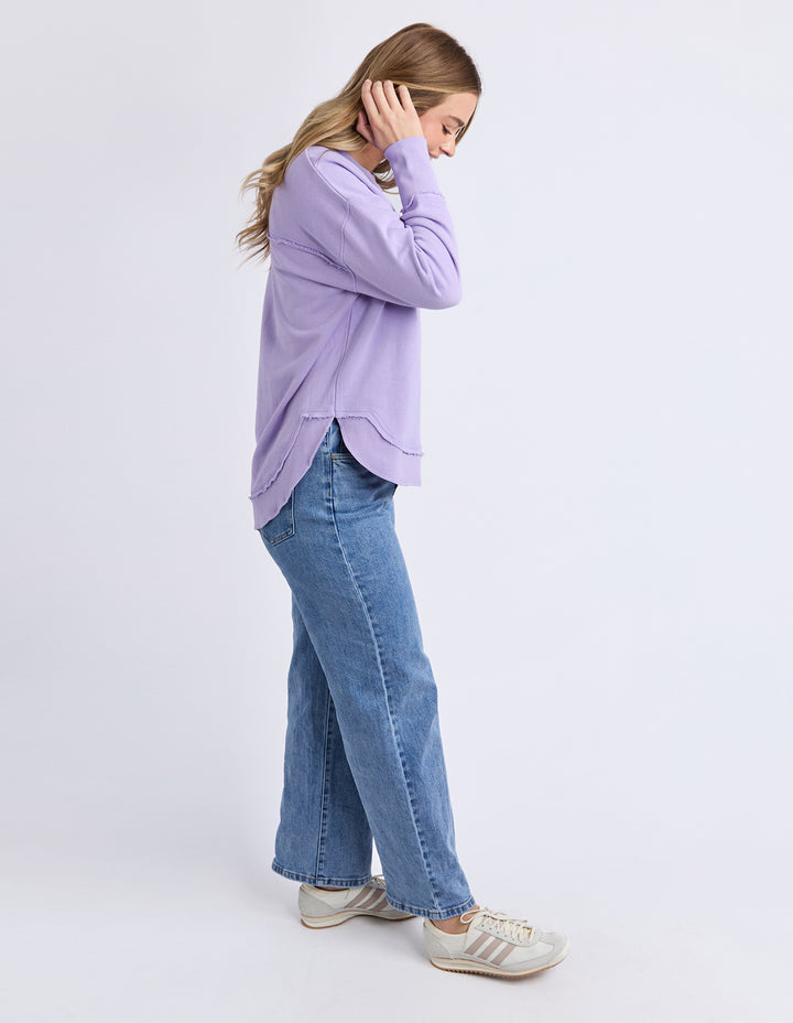 Foxwood | Simplifed Metallic Crew - Lavender