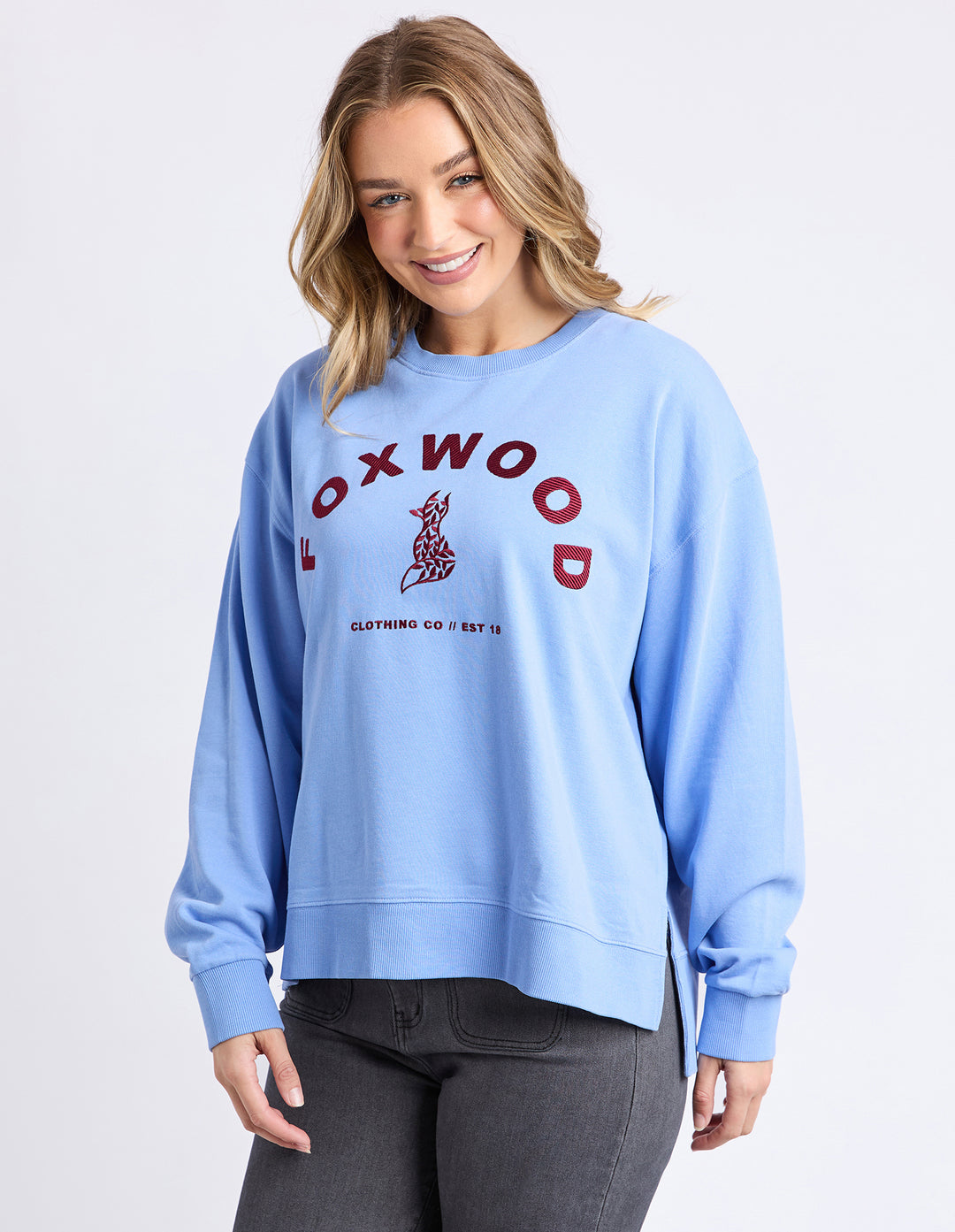 Foxwood | Effortless Contrast Crew - Blue