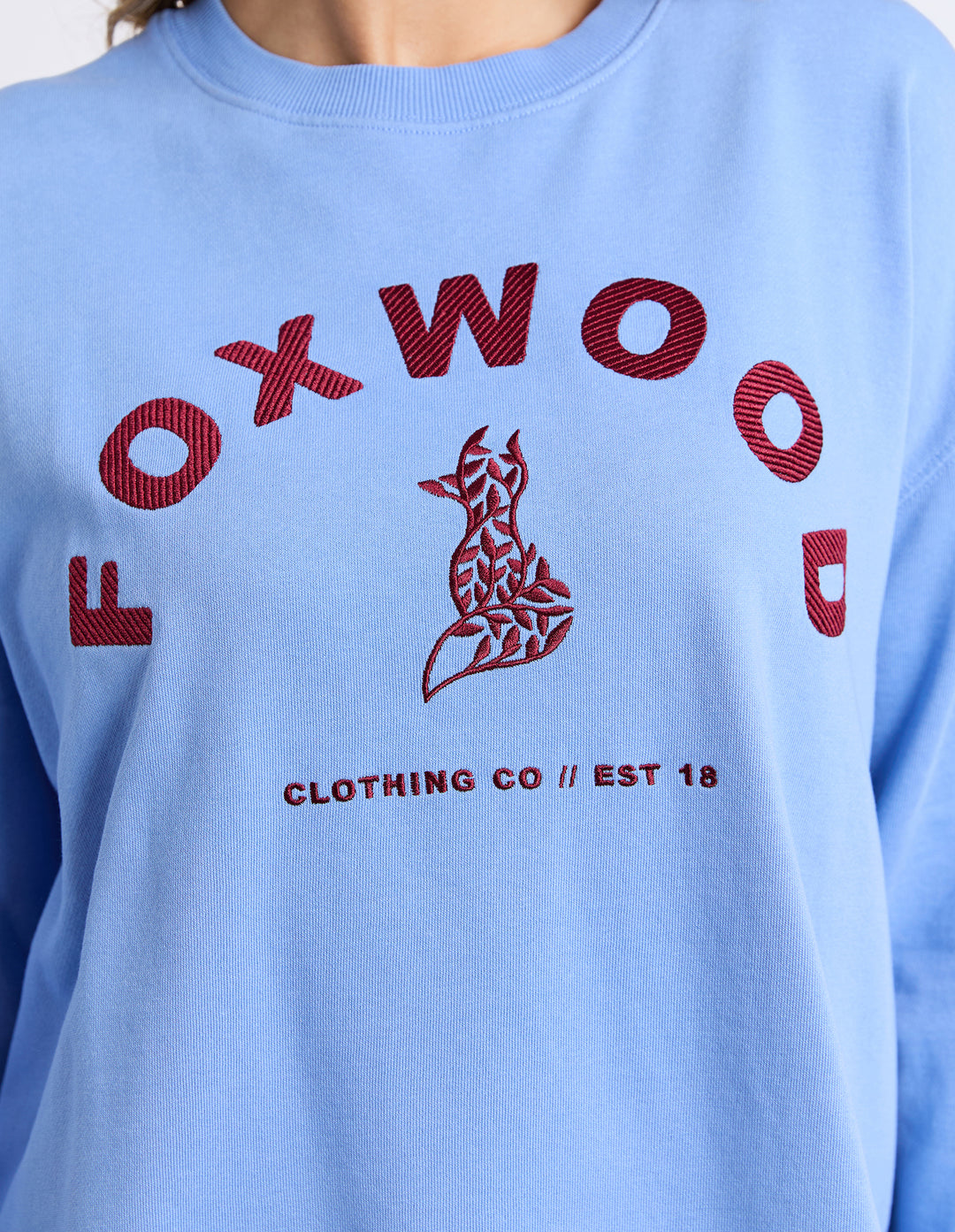 Foxwood | Effortless Contrast Crew - Blue