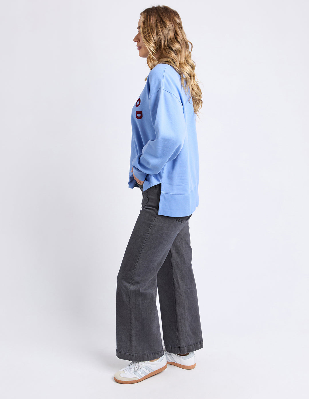 Foxwood | Effortless Contrast Crew - Blue