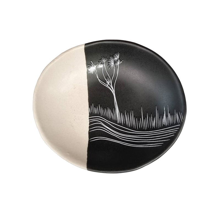 Bowl 10cm Coastal Ti Kouka Dipped White on Black