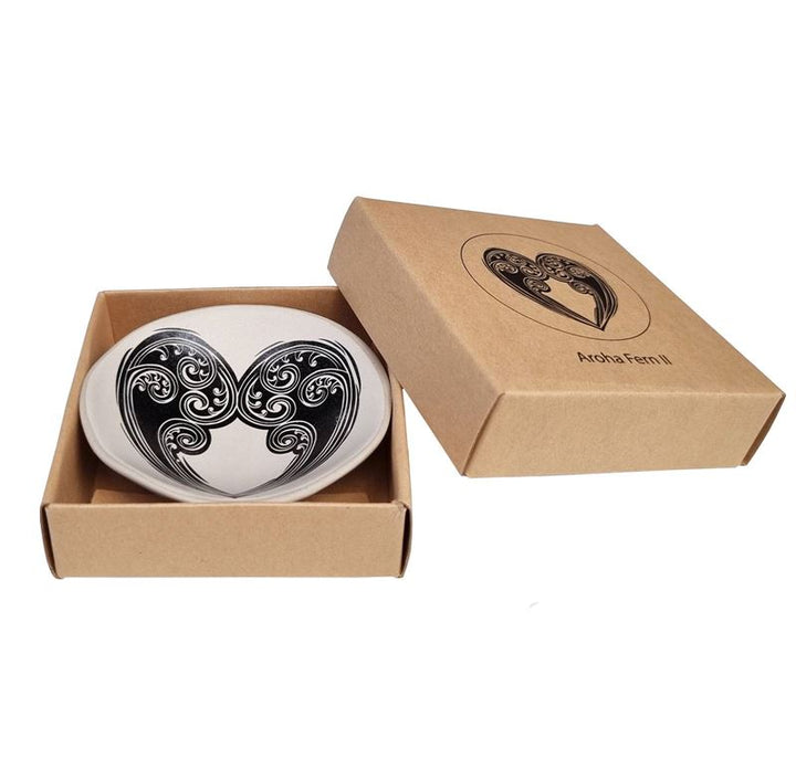 Bowl 7cm Aroha Fern Black and White
