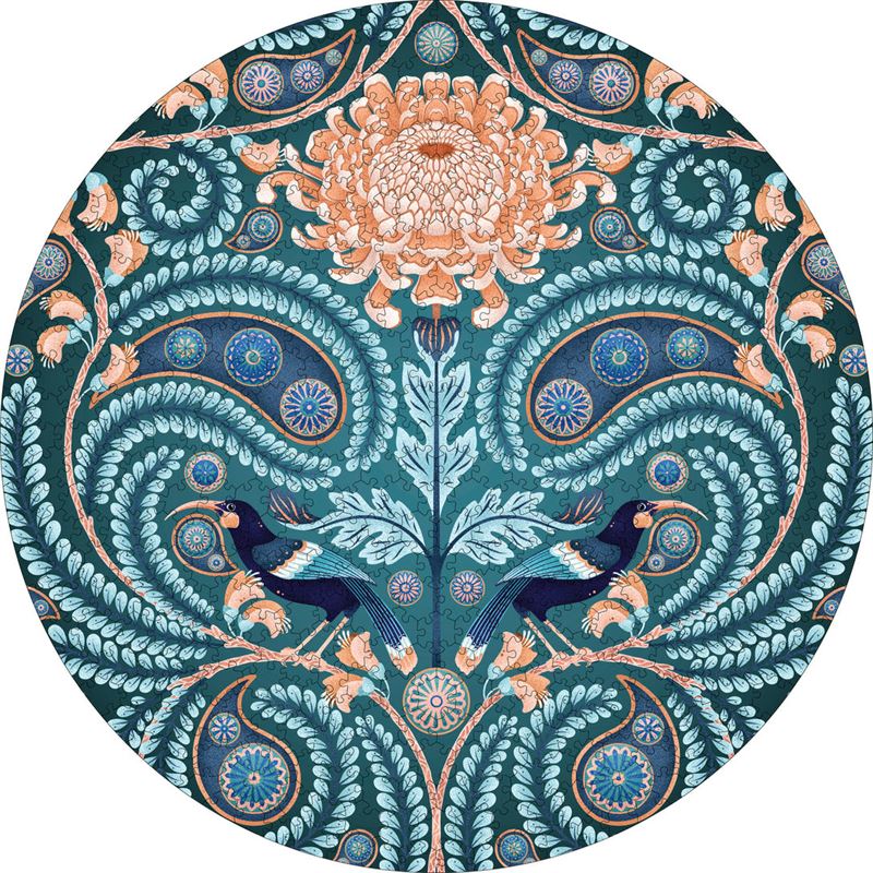 Huia & Chrysanthemum Circular 500 Piece Puzzle