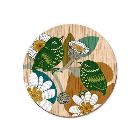 Coaster Screenprint Titipounamu