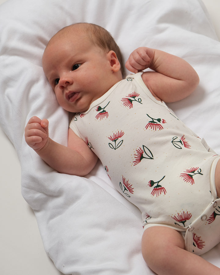 Singlet Bodysuit Pohutukawa 6-12 Months