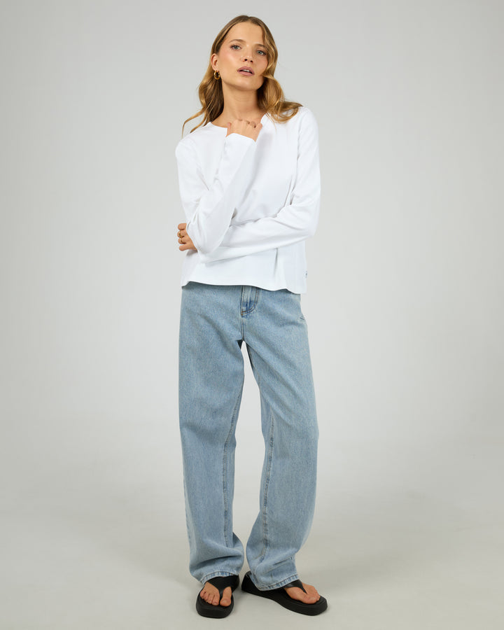 Silent Theory | Regular Long Sleeve Tee - White