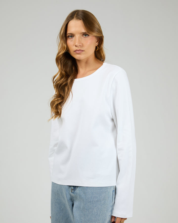 Silent Theory | Regular Long Sleeve Tee - White