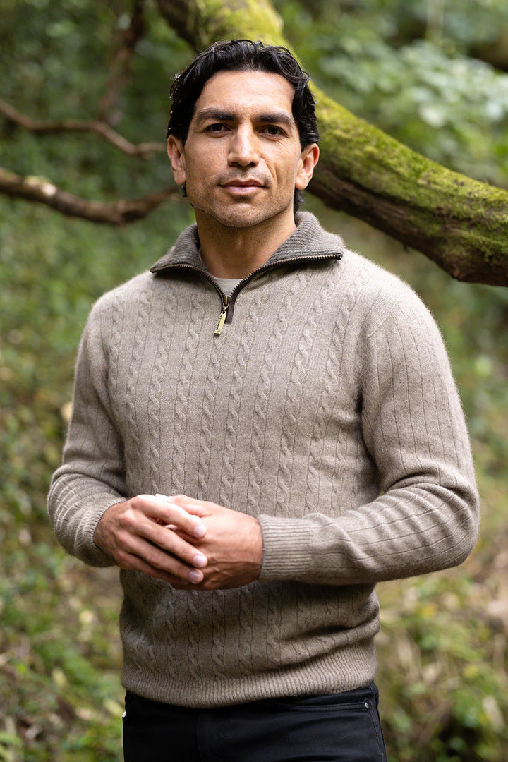 Cable Jersey wth Contrast Trim