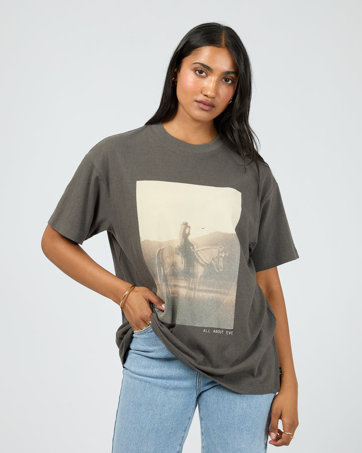 AAE | Yellowstone Relaxed Tee - Charcoal