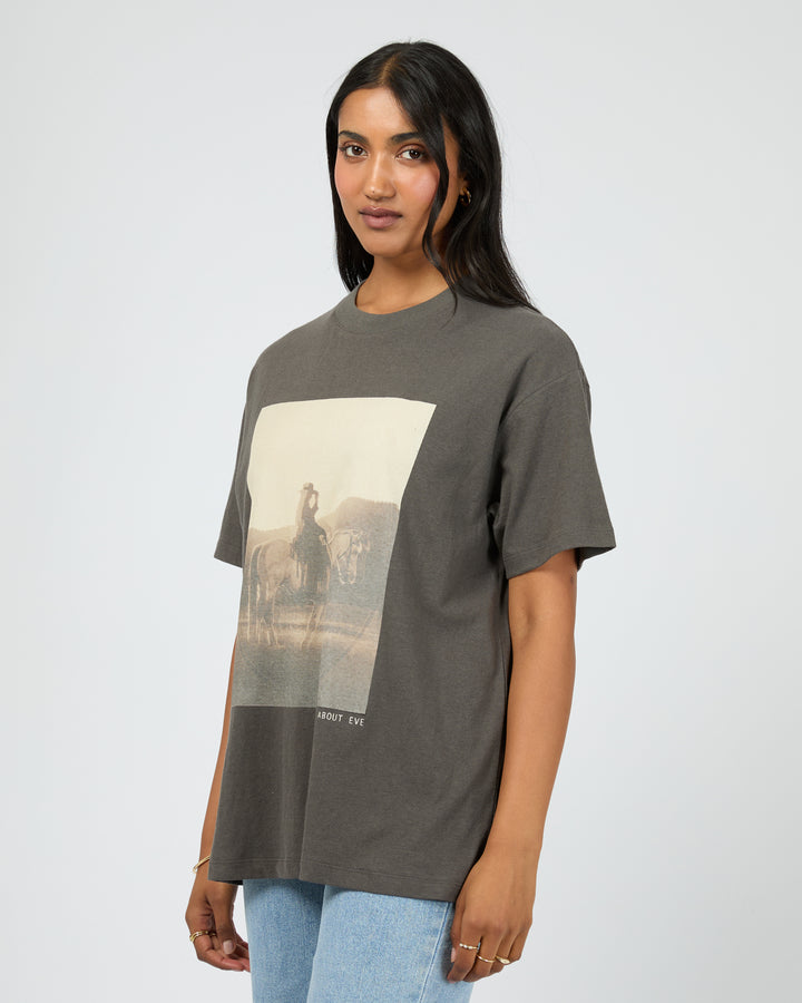 AAE | Yellowstone Relaxed Tee - Charcoal