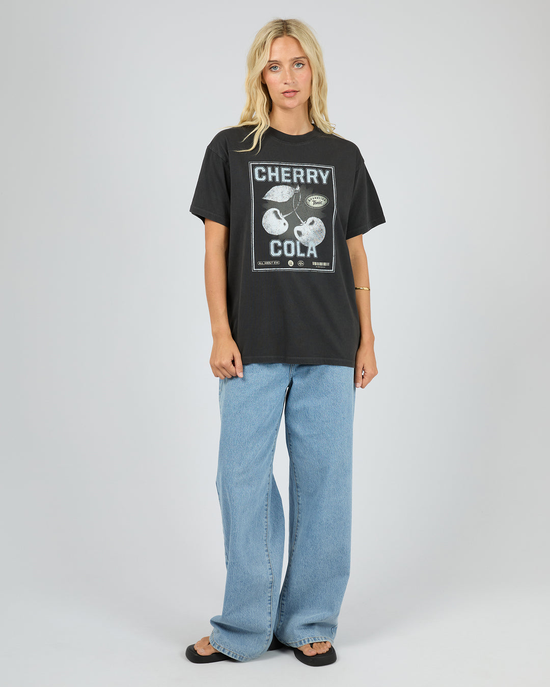 AAE | Wild Cherry  Relaxed Tee - Washed Black