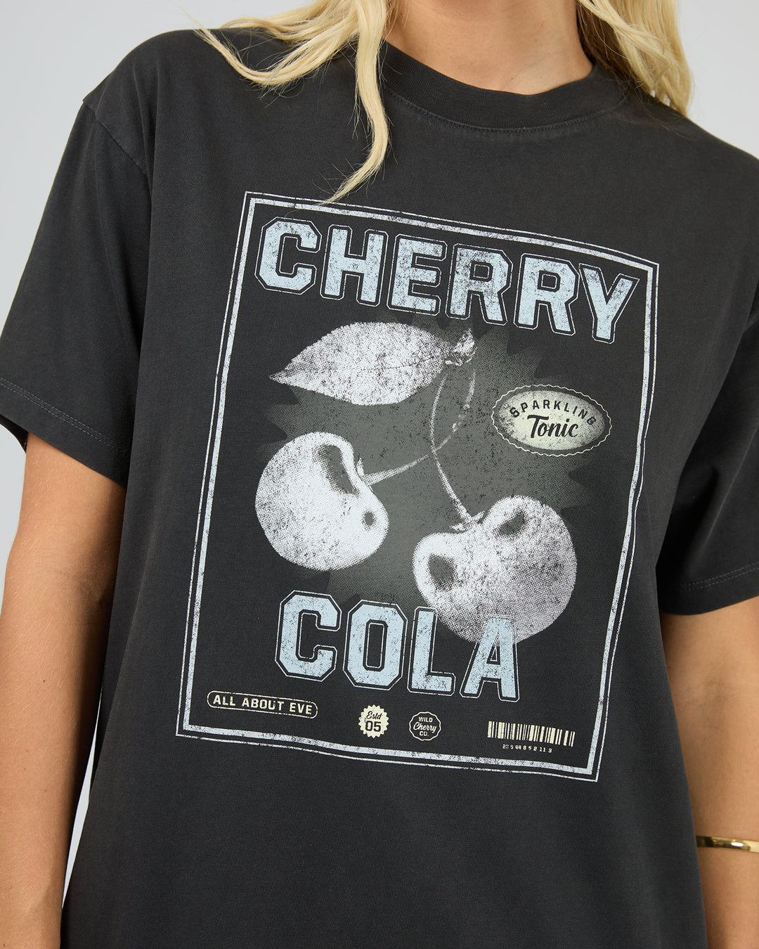 AAE | Wild Cherry  Relaxed Tee - Washed Black