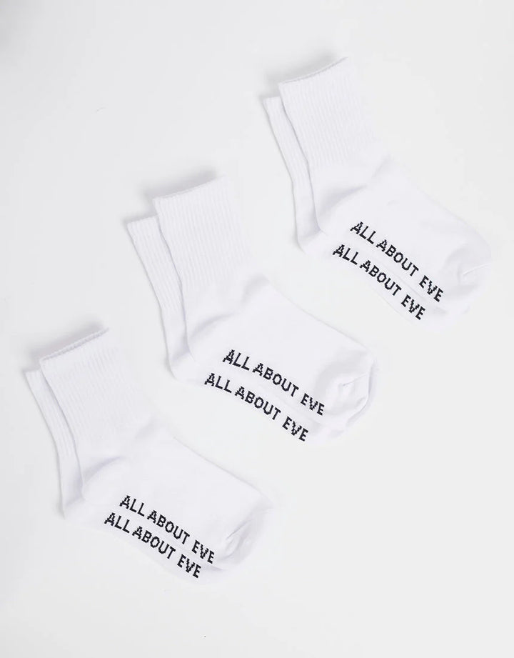 AAE Ankle Socks 3pk - White