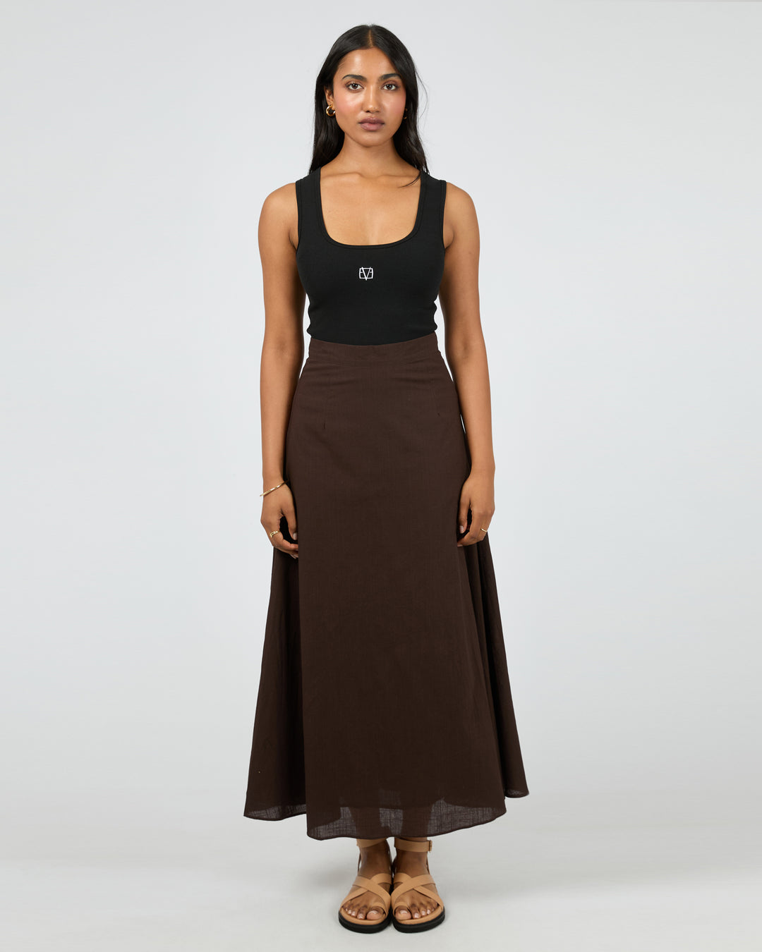 AAE | Essential Maxi Skirt - Brown