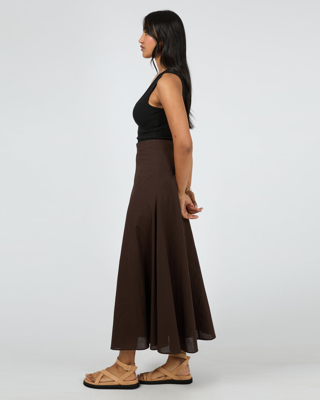 AAE | Essential Maxi Skirt - Brown