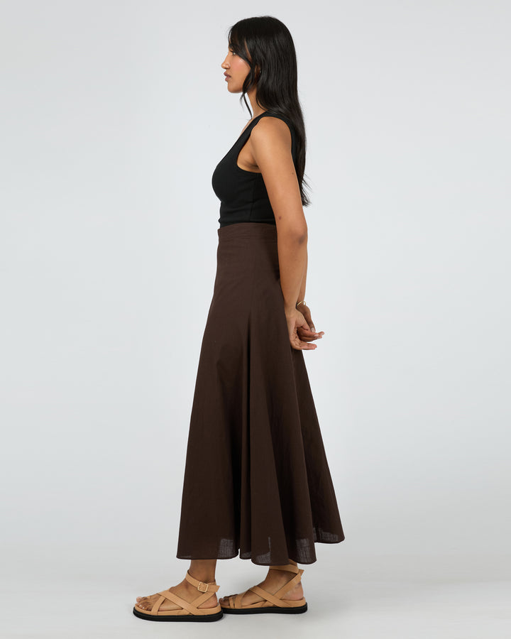 AAE | Essential Maxi Skirt - Brown