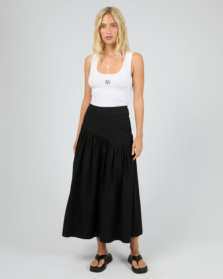 AAE | Essential Asym Maxi Skirt - Black