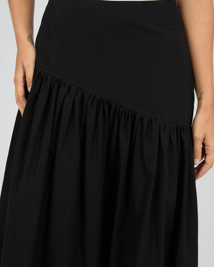 AAE | Essential Asym Maxi Skirt - Black
