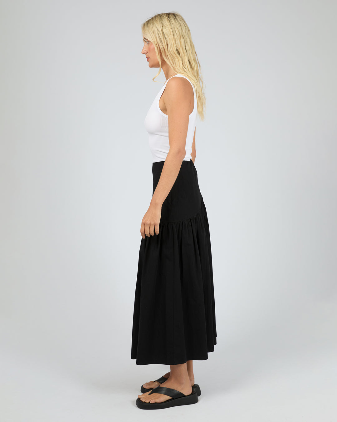 AAE | Essential Asym Maxi Skirt - Black
