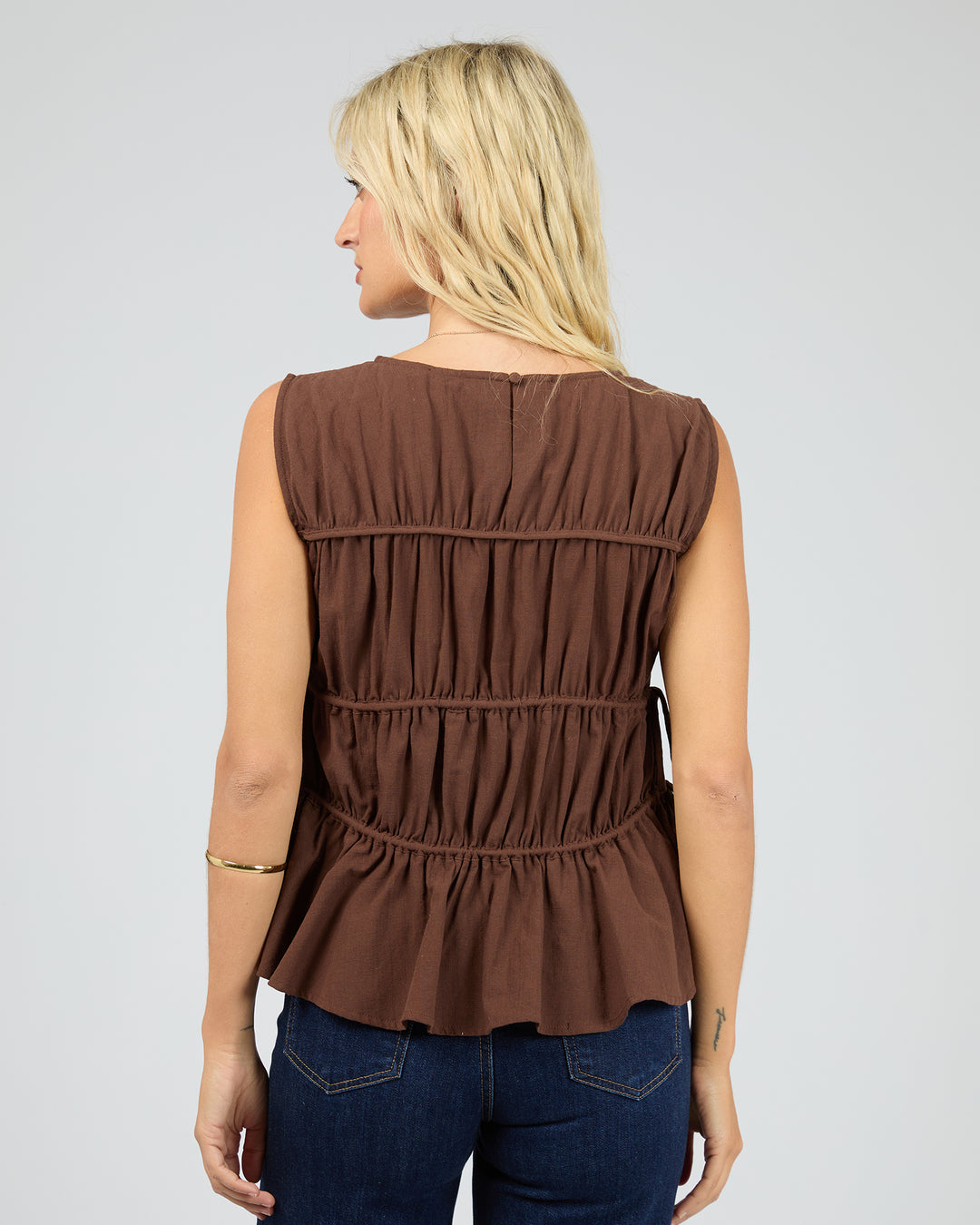 AAE | Lou Lou Tie Top - Brown