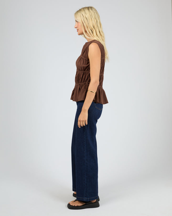 AAE | Lou Lou Tie Top - Brown
