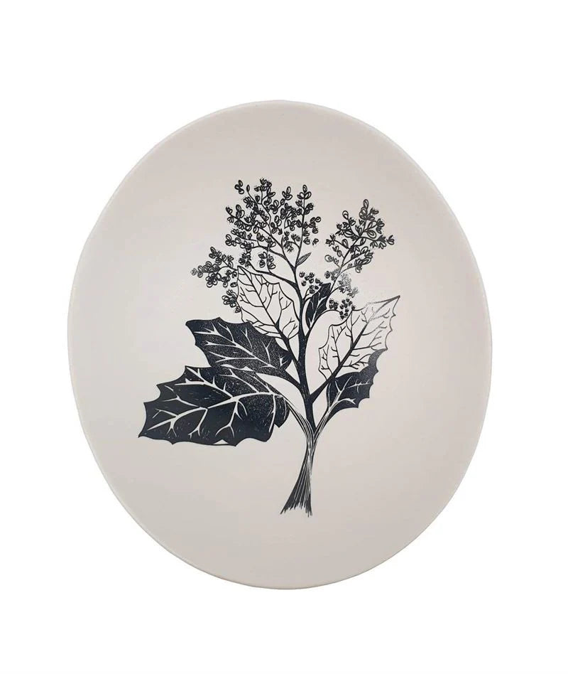 Bowl 10cm Black Rangiora On White