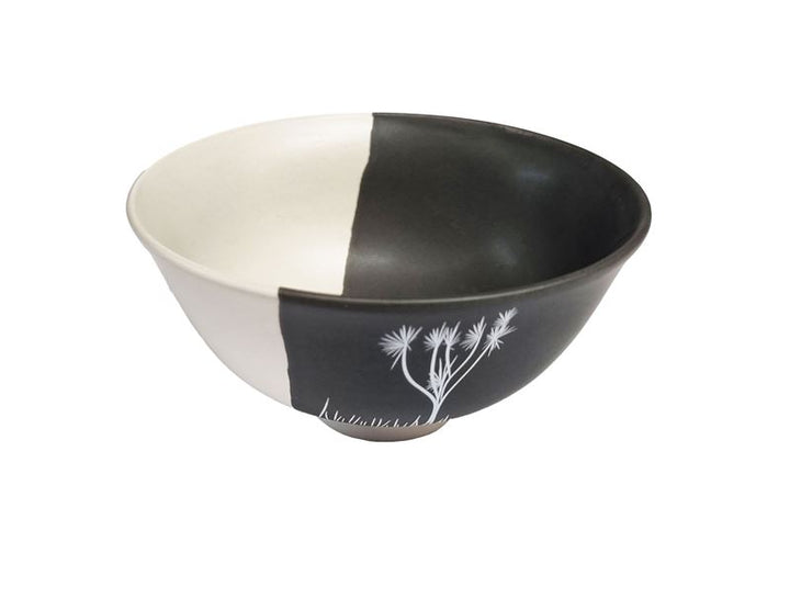 Bowl 11cm Ti Kouka Dipped White on Black