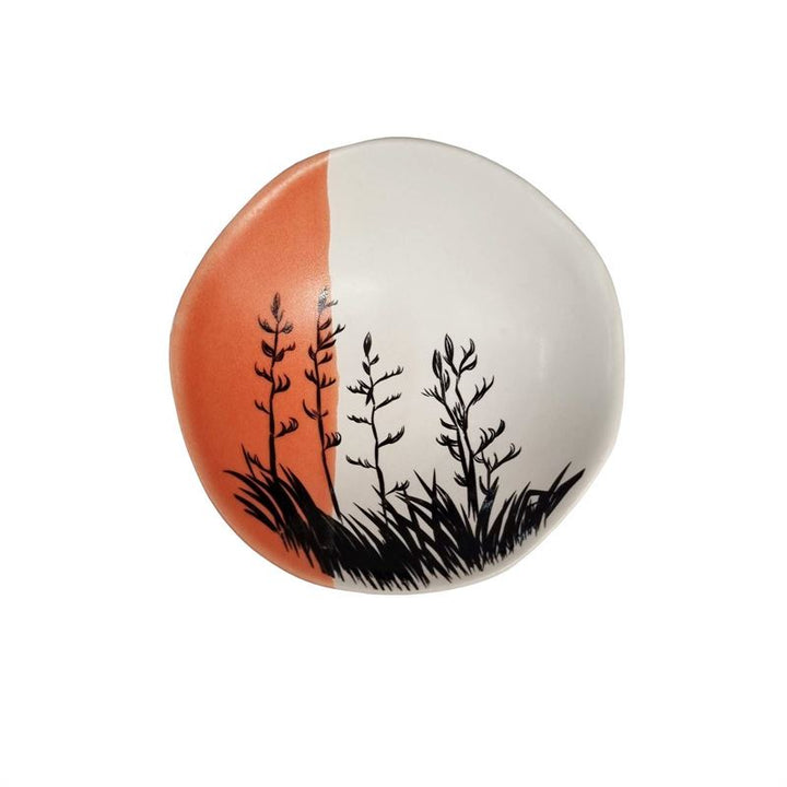 Bowl 7cm Flax Bush Dipped Orange