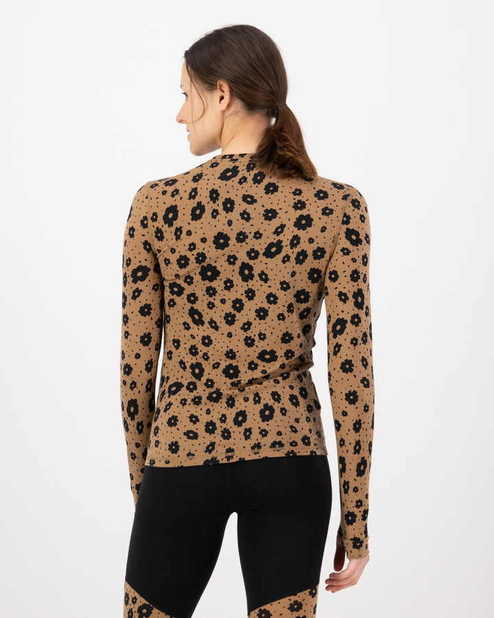 Mons Royale |Women's Cascade Merino Base Layer - Aoraki Lily/Toffee