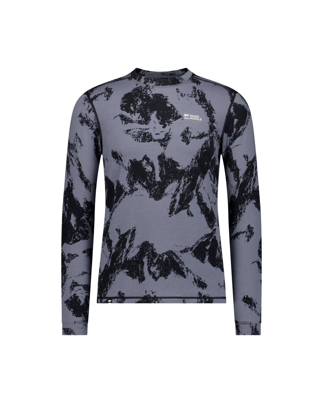 Mons Royale | Men's Cascade Merino Base Layer - Mtn Pixel
